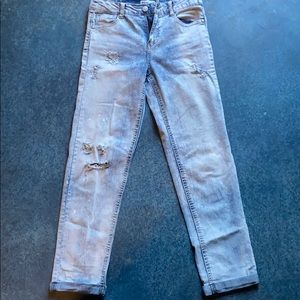 Acid wash kids jeans